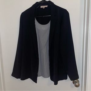 Philosophy Black Oversized Blazer Cardigan